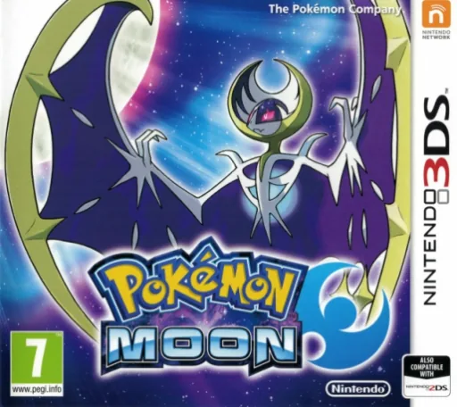 Pokemon Moon (Taiwan) (En,Ja,Fr,De,Es,It,Zh-Hant,Zh-Hans,Ko) cover art for Nintendo 3DS