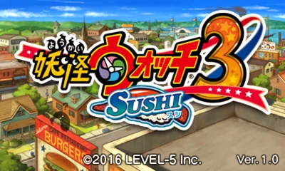 Youkai Watch 3 - Sushi title screen