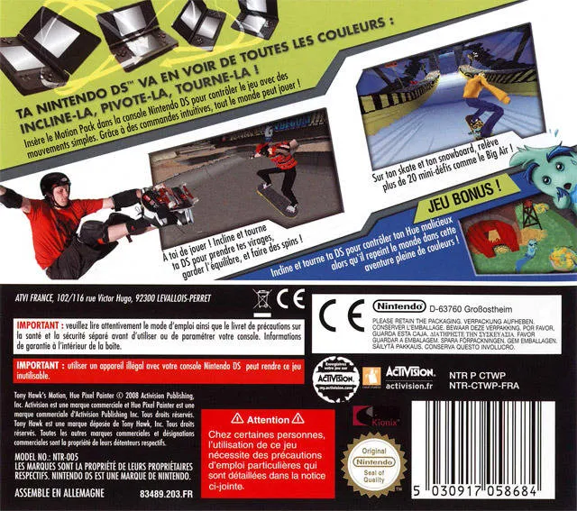 Tony Hawk's Motion box back