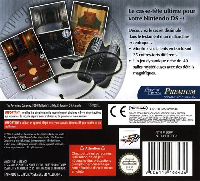 Safecracker: The Ultimate Puzzle Challenge box back