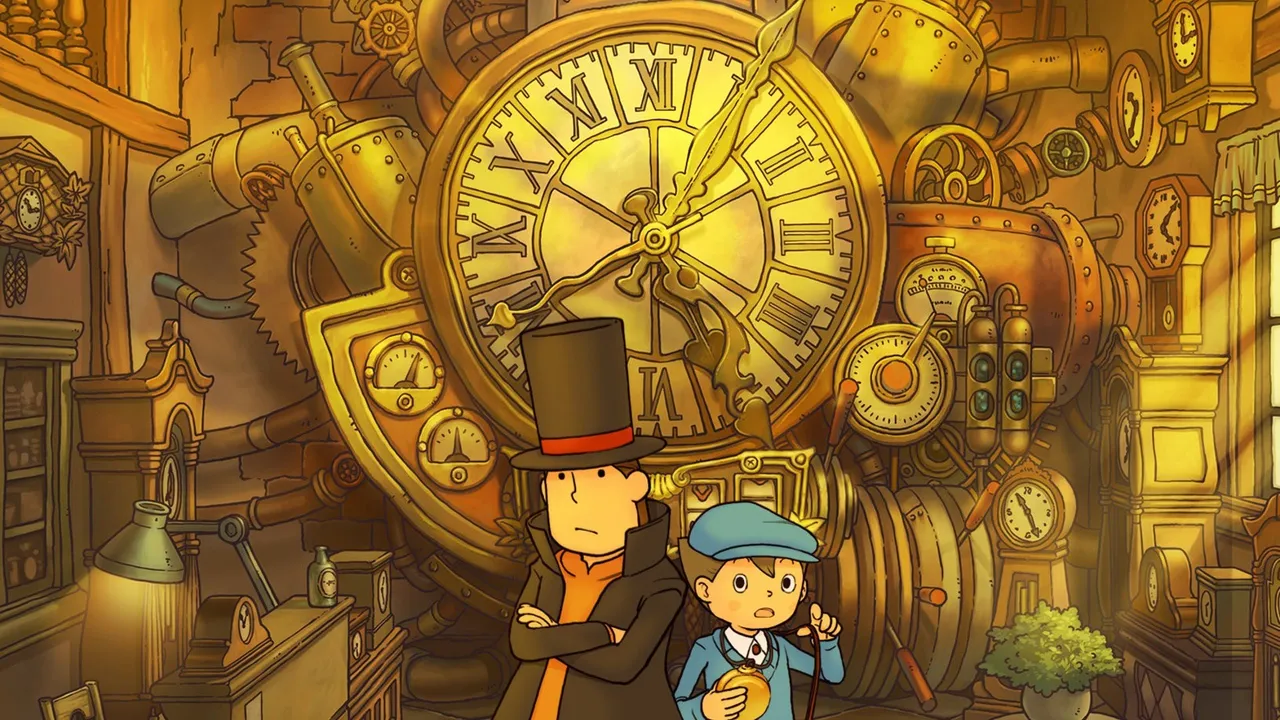 Backdrop artwork for Professor Layton and the Unwound Future