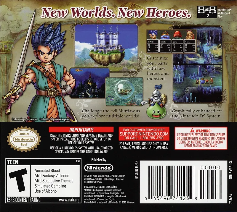 Dragon Quest VI: Realms of Revelation box back