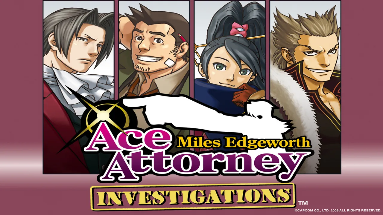 Backdrop artwork for Ace Attorney Investigations: Miles Edgeworth