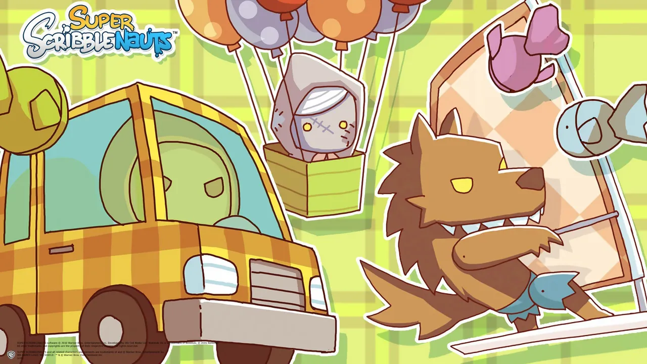 Backdrop artwork for Super Scribblenauts