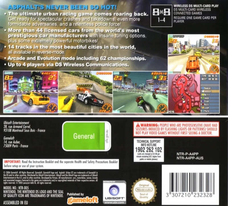 Asphalt: Urban GT 2 box back