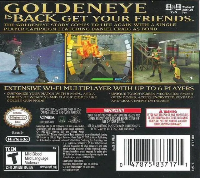 Goldeneye 007 box back