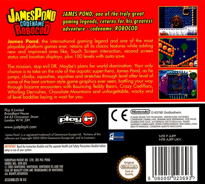 James Pond: Codename Robocod box back