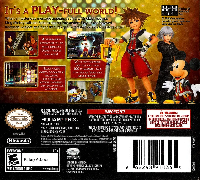 Kingdom Hearts Re:coded box back