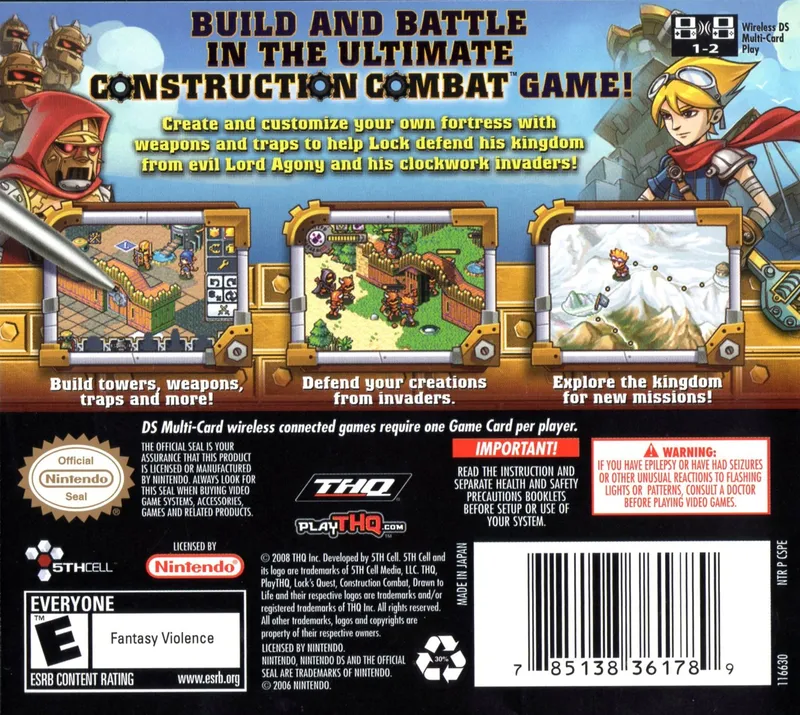 Lock's Quest box back