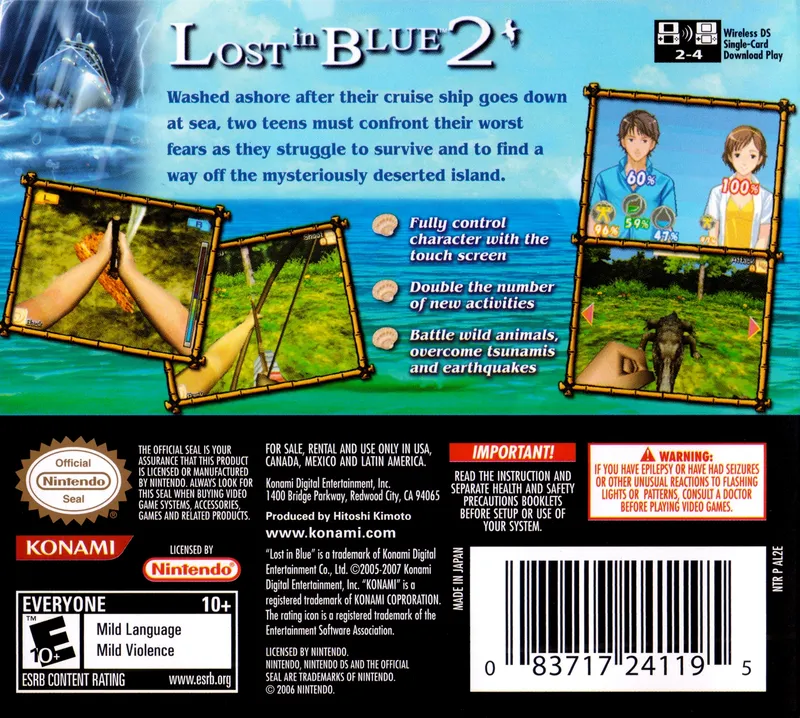 Lost in Blue 2 box back