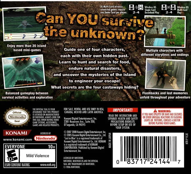 Lost in Blue 3 box back