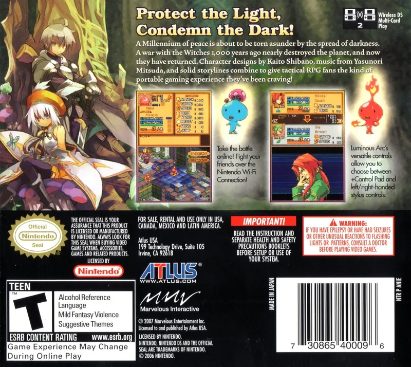 Luminous Arc box back