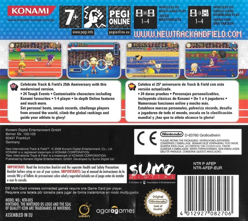 New International Track & Field box back