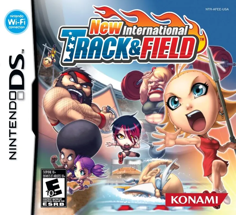New International Track & Field box art