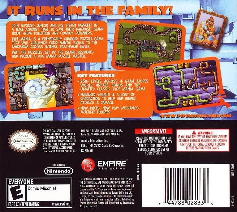 Pipe Mania box back