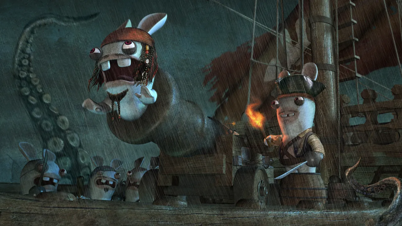 Backdrop artwork for Rayman: Raving Rabbids 2