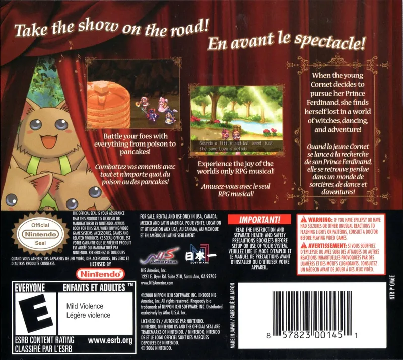Rhapsody: A Musical Adventure box back