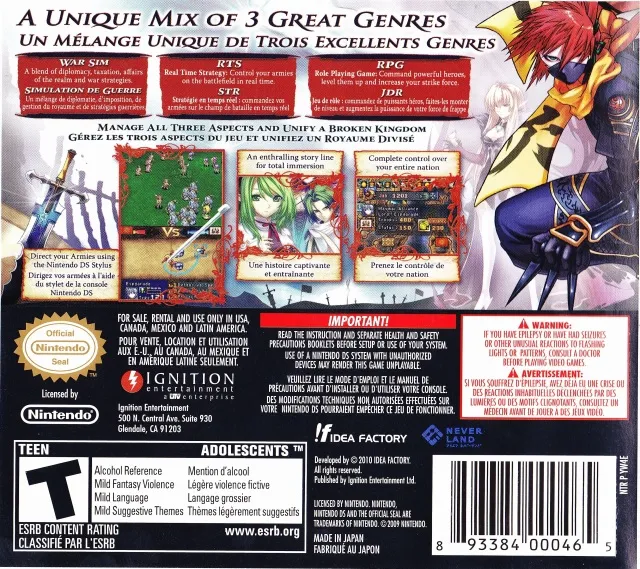 Spectral Force: Genesis box back