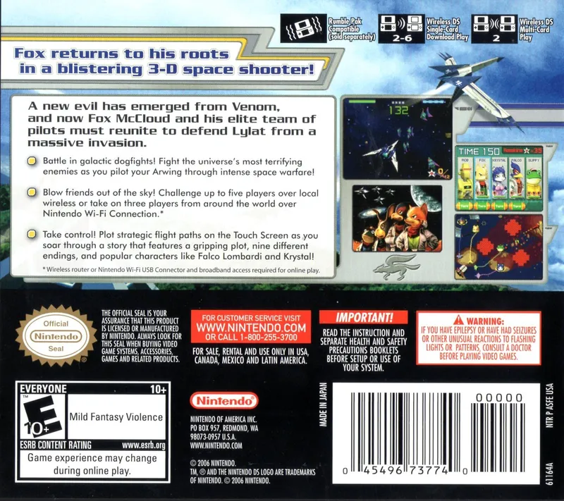 Star Fox Command box back