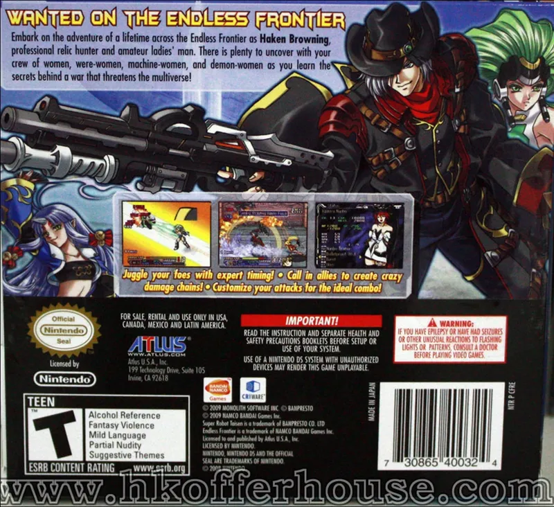Super Robot Taisen OG Saga: Endless Frontier box back