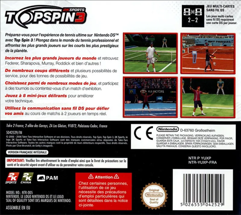 Top Spin 3 box back