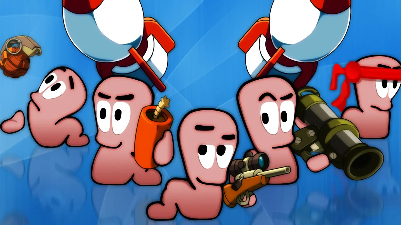 Backdrop artwork for Worms: Open Warfare