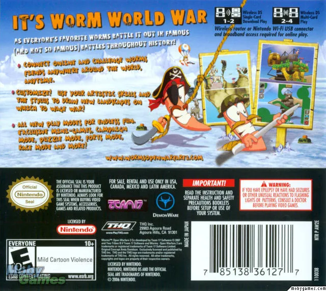 Worms: Open Warfare 2 box back