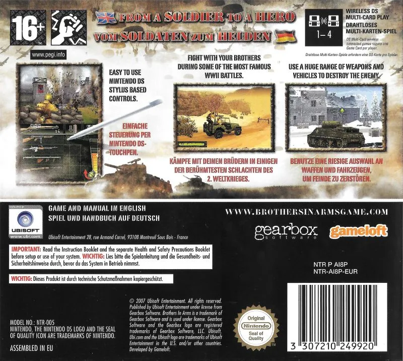 Brothers in Arms DS box back