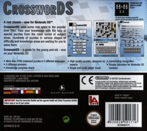 Crossword DS box back
