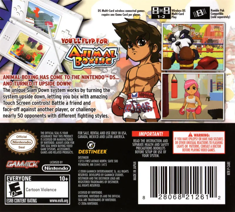 Animal Boxing box back