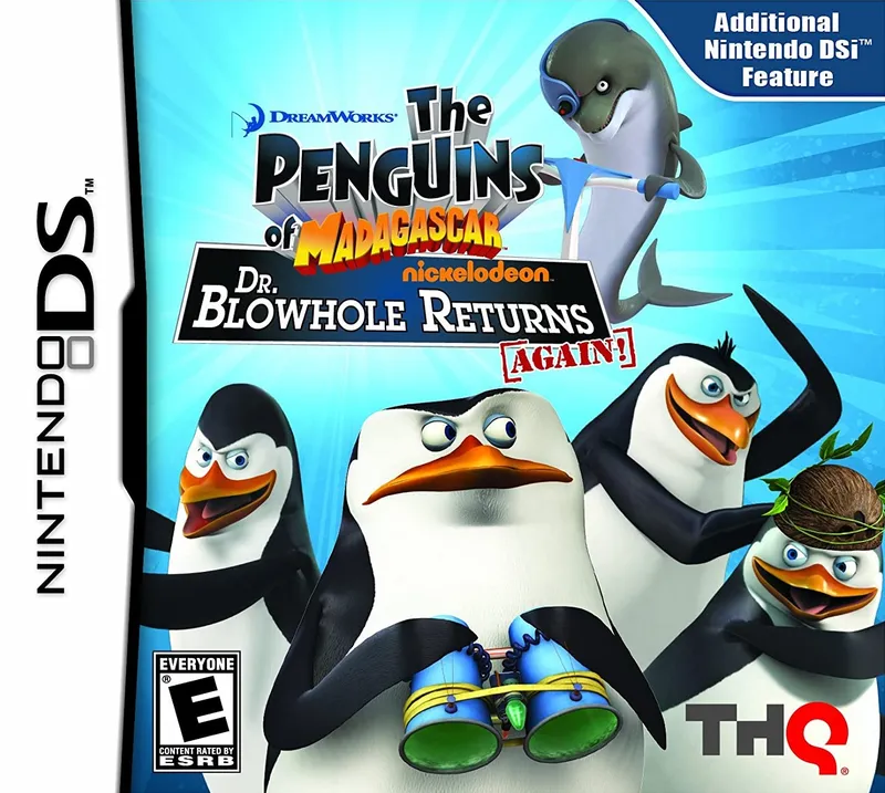 The Penguins of Madagascar: Dr. Blowhole Returns Again! cover art for Nintendo DS