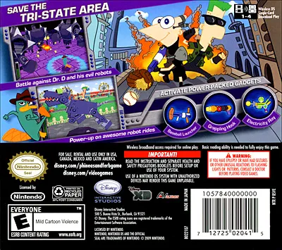 Phineas and Ferb: Across the 2nd Dimension box back