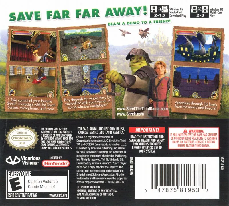 Shrek the Third box back
