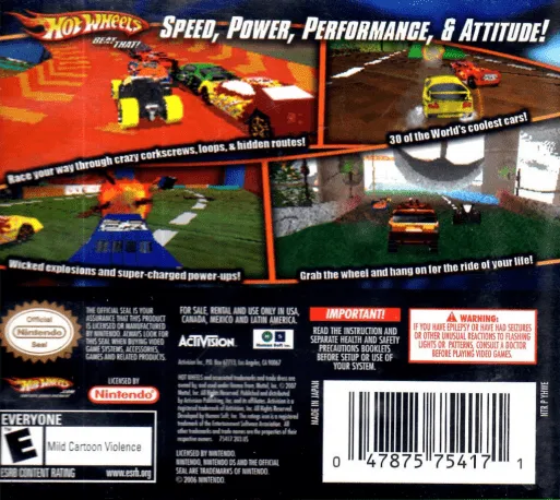 Hot Wheels: Beat That! box back