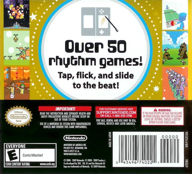 Rhythm Heaven box back