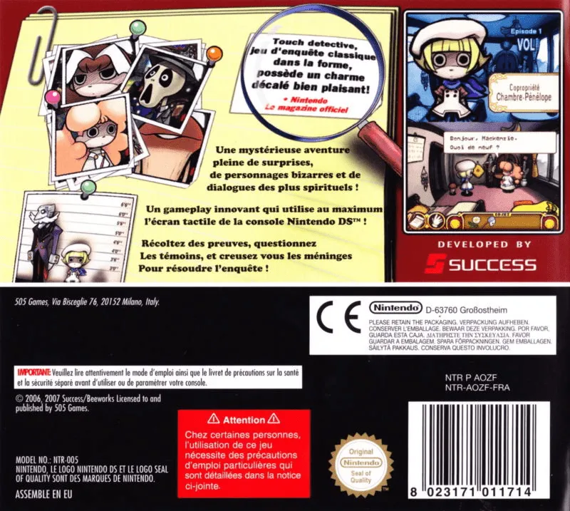 Touch Detective box back