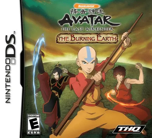 Avatar: The Last Airbender: The Burning Earth cover art for Nintendo DS