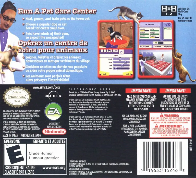 The Sims 2: Pets box back
