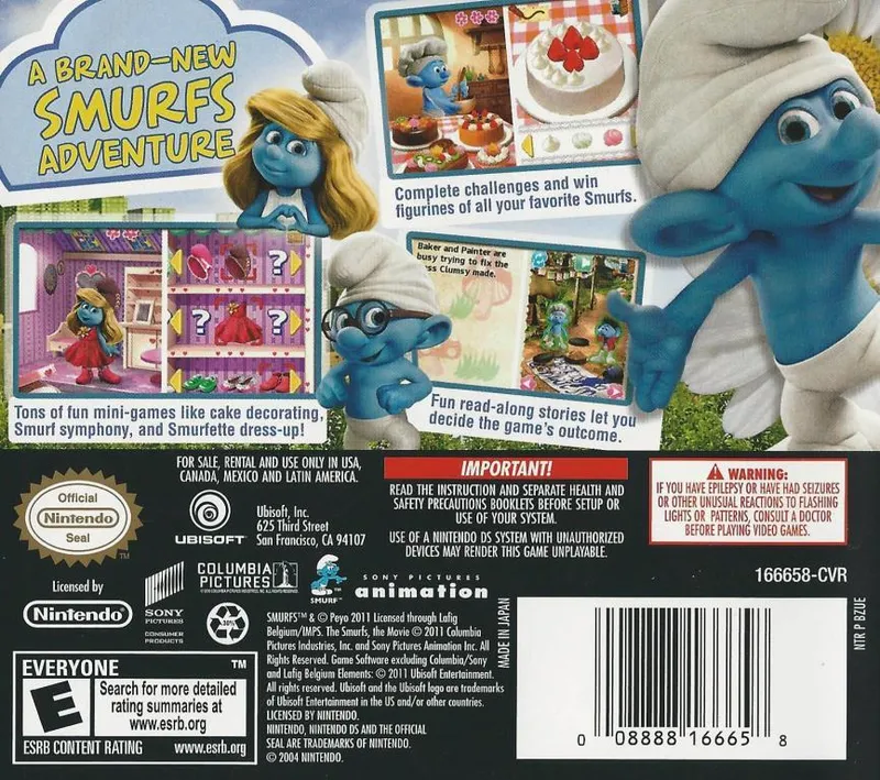 The Smurfs box back