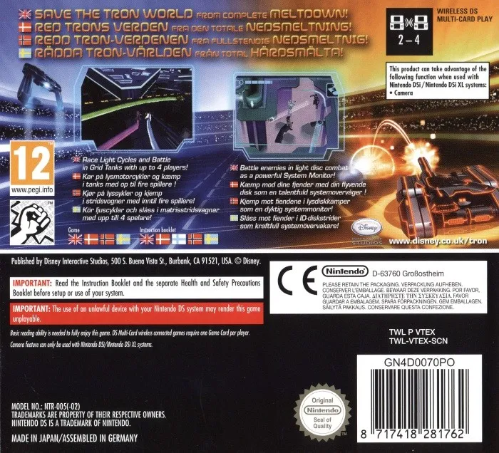 TRON: Evolution box back
