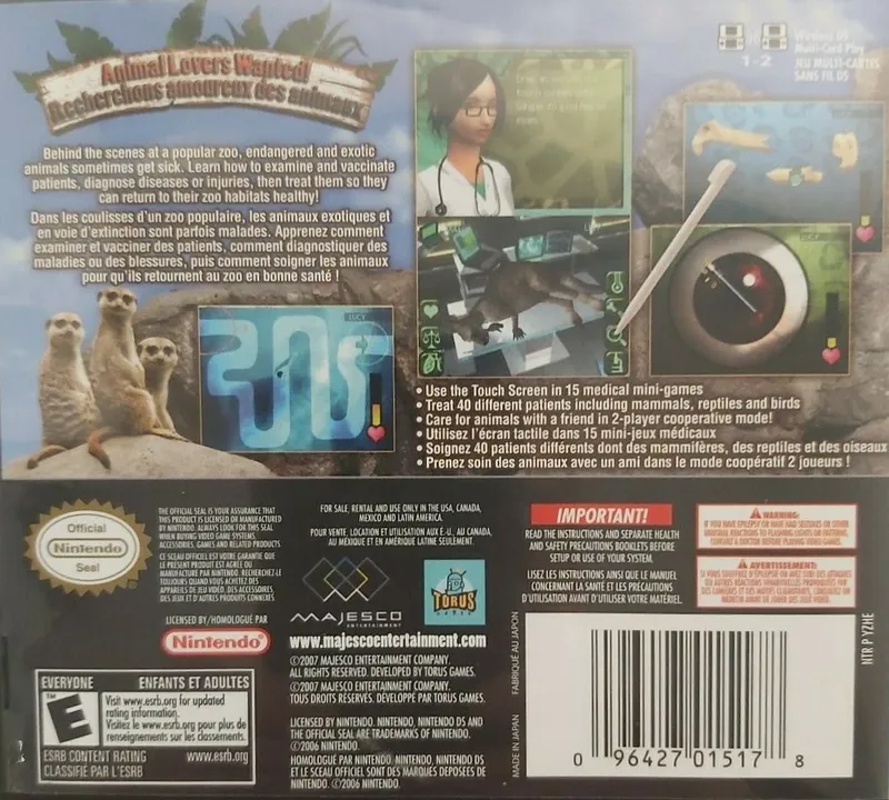 Zoo Hospital box back