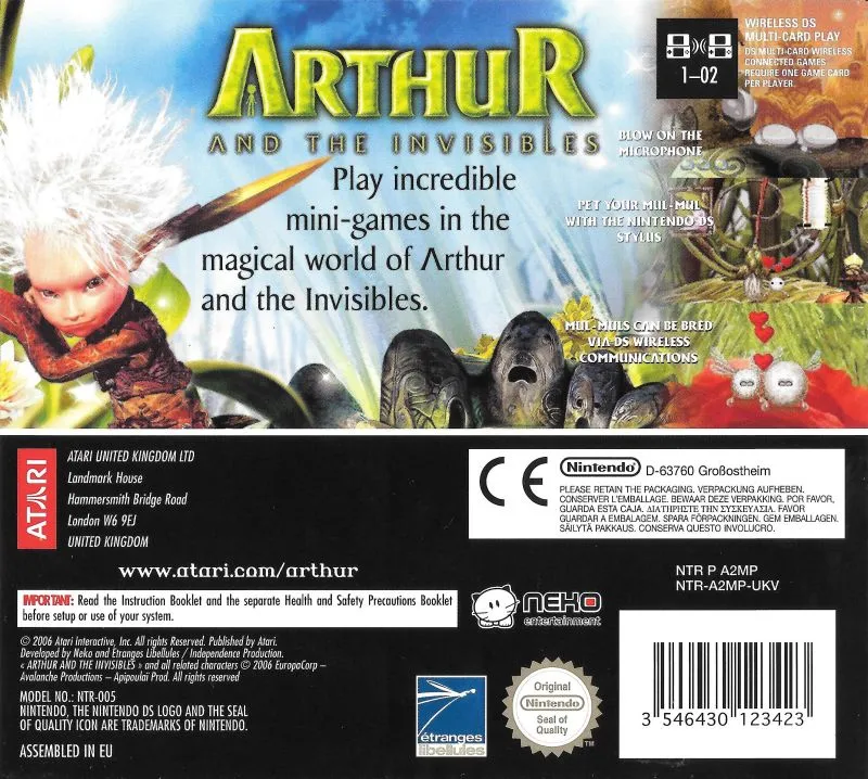 Arthur and the Invisibles box back