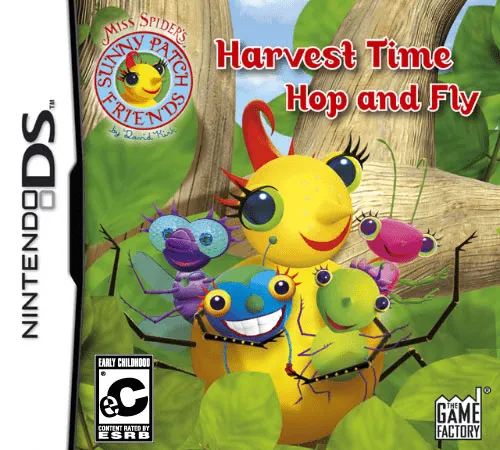Miss Spider's Sunny Patch Friends: Harvest Time Hop and Fly cover art for Nintendo DS