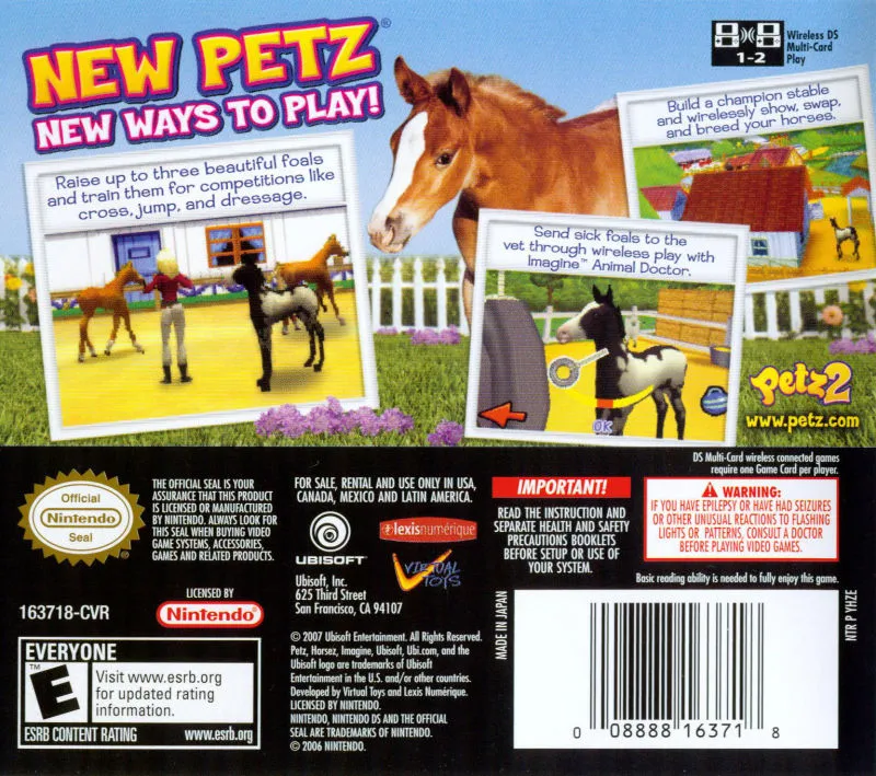 Petz: Horsez 2 box back