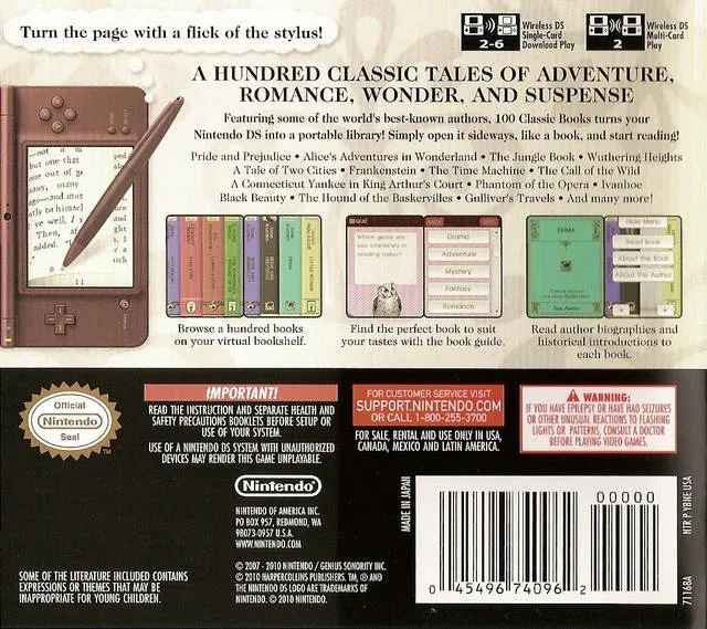 100 Classic Books box back