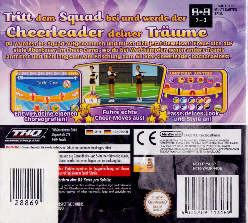 All Star Cheer Squad box back