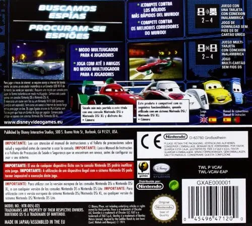 Cars 2 box back
