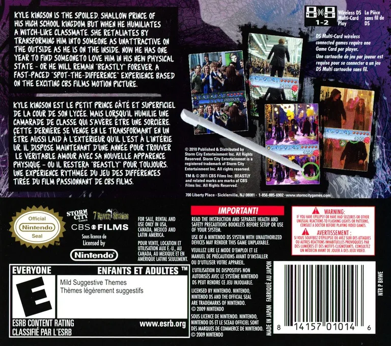 Beastly: Frantic Foto box back