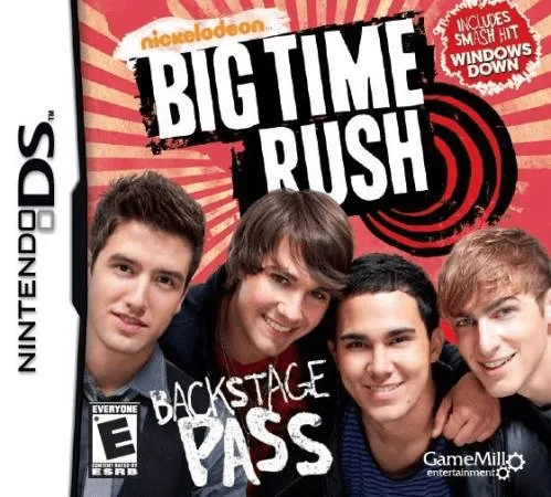 Big Time Rush: Backstage Pass cover art for Nintendo DS