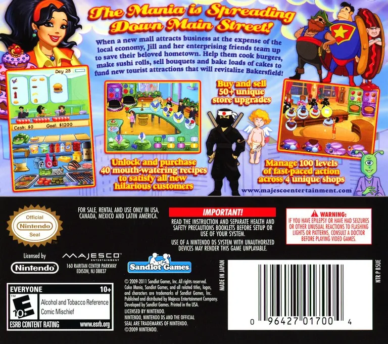Cake Mania: Main Street box back